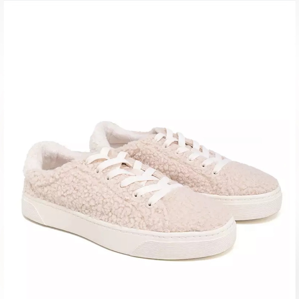 NWT Zara Women's Cream Boucle Sneakers Size 6